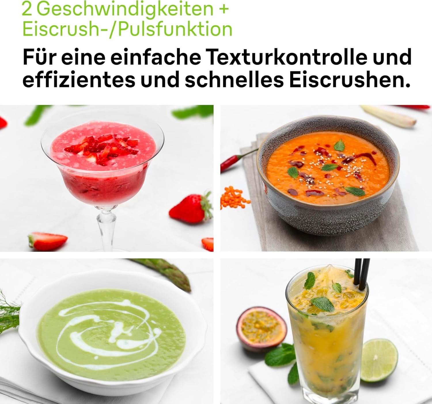 Braun Powerblend 1 JB1050WH - Robot da cucina con miscela di vetro da 1,5 L, Küchenhelfer Zum Zerkleinern, Pürieren & Mixen, Ice-Crush-Funktion, 2 Geschwindigkeiten, 600 Watt, Weiß Kitchen Naty Shop