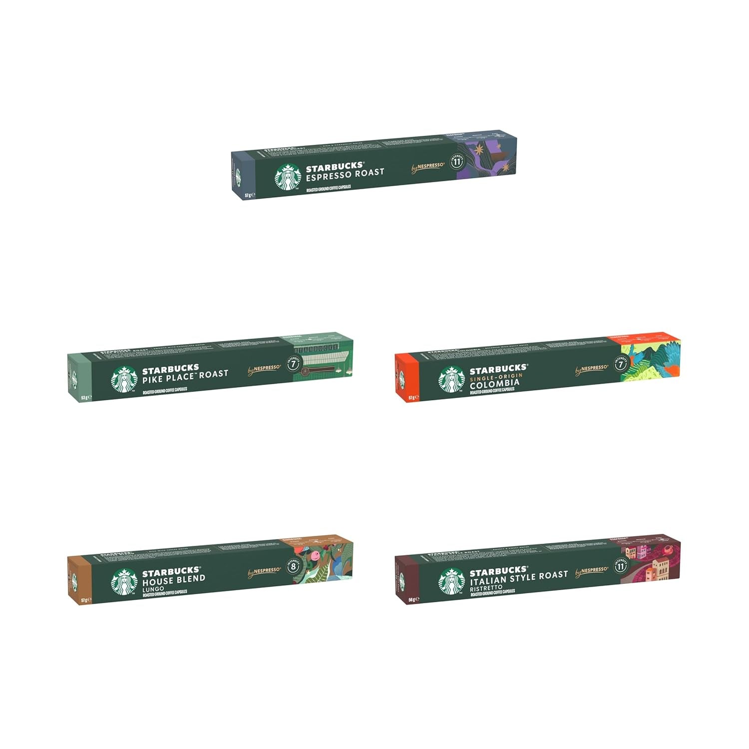 STARBUCKS Coffee Shop Classics – STARBUCKS Espresso Roast Pack by Nespresso, Kaffeekapseln 10 x 10 (100 Kapseln) – Exklusiv bei Amazon