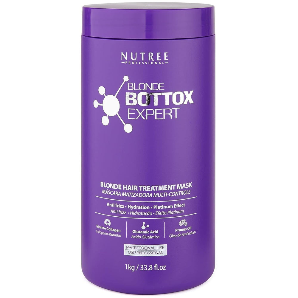 BLONDE BONDOX HAIR TREATMENT 1kg Professional Purple Heat Mask - Olive Oil - repară elasticitatea și flexibilitatea părului, înmoaie, hidratează și adaugă strălucire Masca de par Naty Shop Titlu implicit