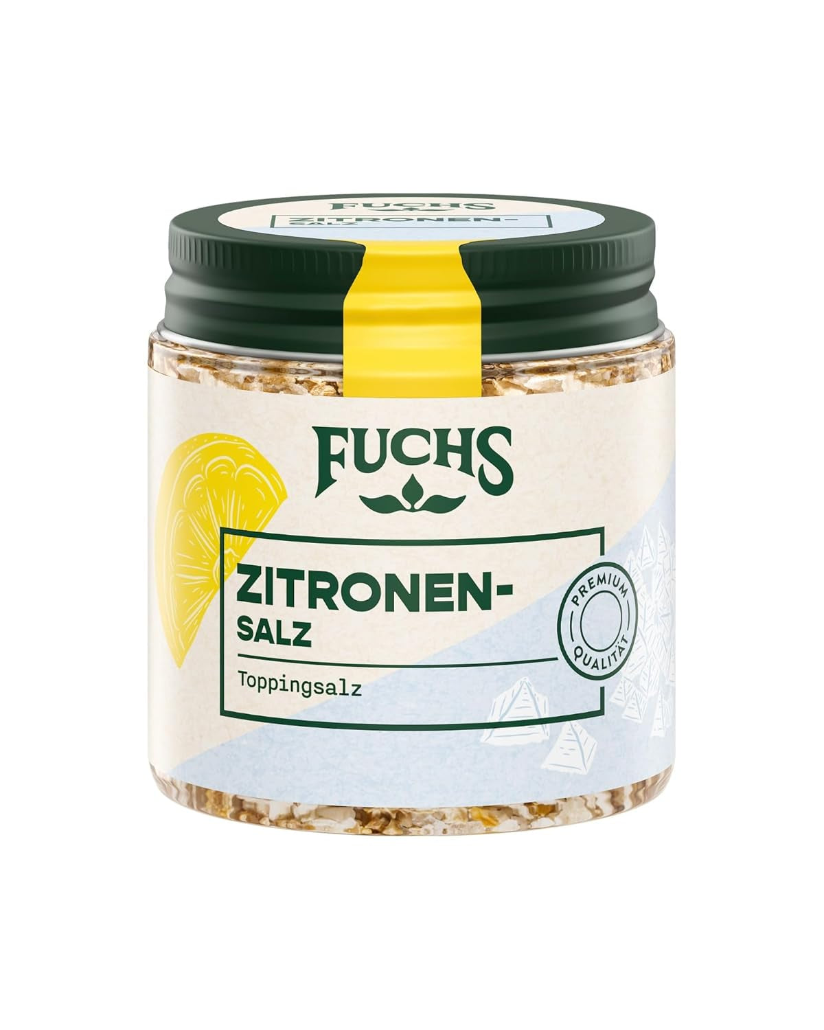 Fuchs Gewürze - Citronensalz | Toppingsalz mit Pyramidenflocken & Zitrone | Verfeinerung croccante per pesce e gemme | Sale al limone in qualità Premium | 60 g nel wiederverschließbaren Gewürzglas