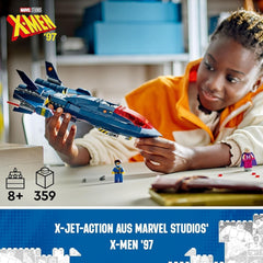 LEGO Marvel X-Jet The X-Men Modello di Aereo da Costruzione con Figure Tra Cui Wolverine e Rogue Supereroe Giocattolo per Bambini Regalo per Ragazzi e Ragazze di 8 Anni 76281 Set di Costruzioni Beuche den LEGO-Store