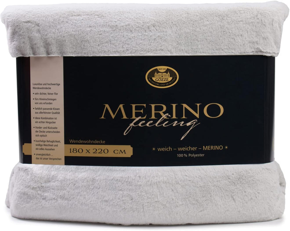 Gözze - Comoda coperta, reversibile, alta densità 600 G/M², 150 X 200 cm - Letti e coperte verde scuro Besuche den Gözze-Store Argento 180 X 220 cm