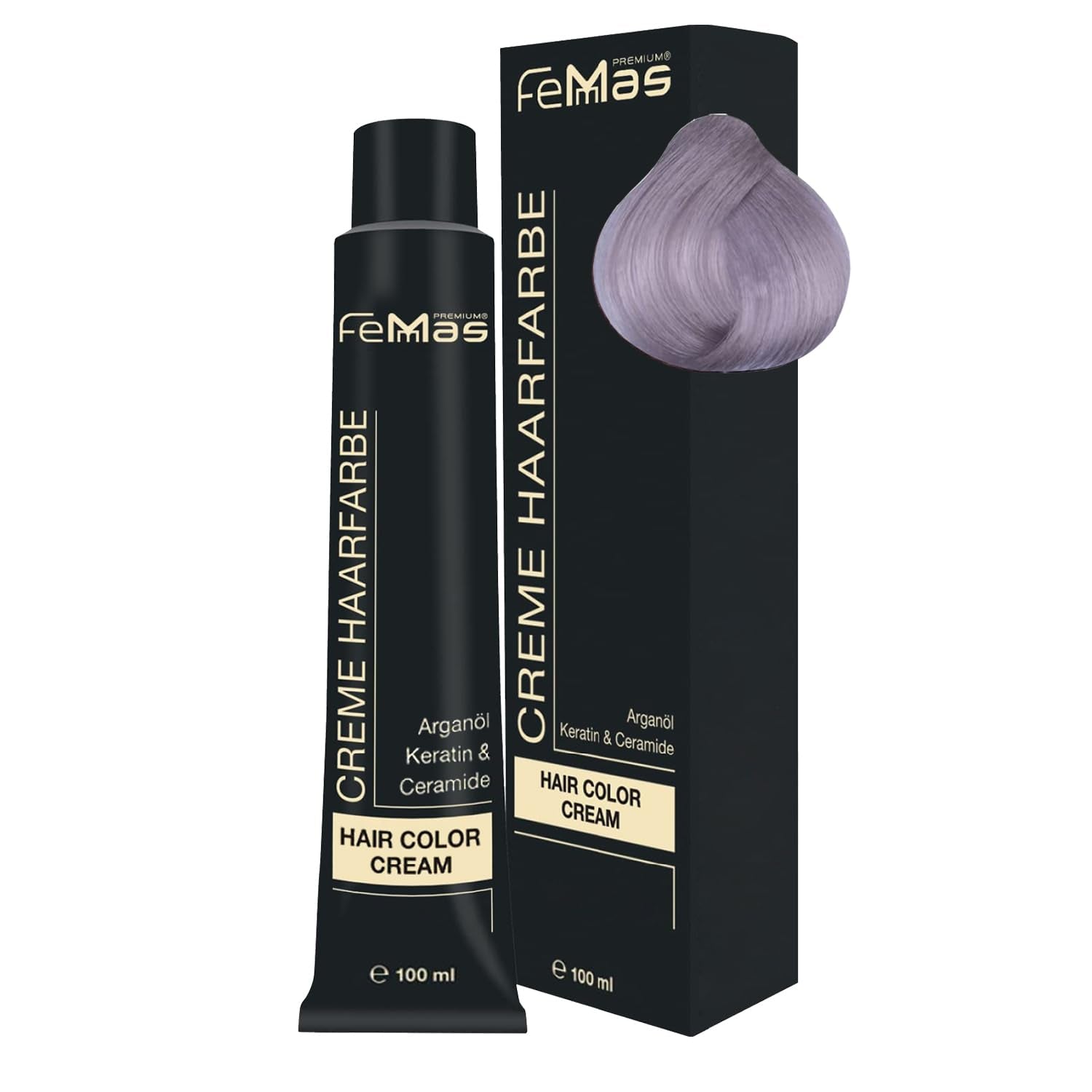 FemMas Hair Colour Pure & Mix Red I Cremă profesională cu ulei de argan, keratină și ceramide I Ca o vopsea de păr permanentă sau nuanță pentru rezultate radiante, de lungă durată I 100 ml
