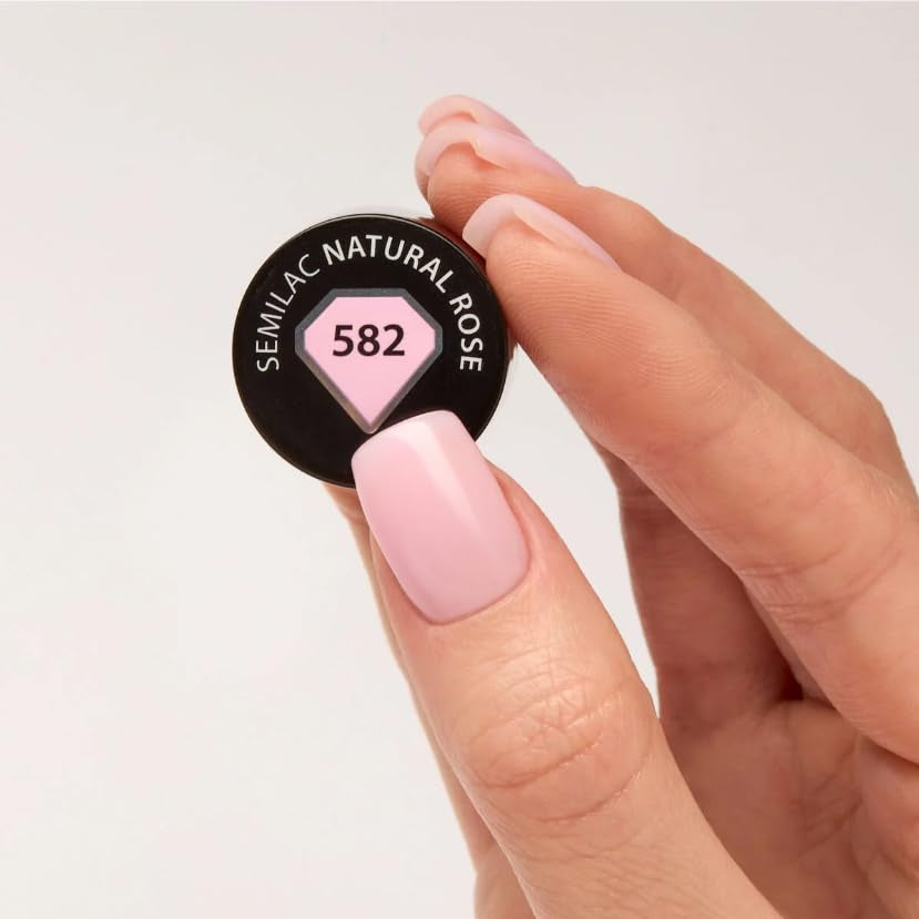Smalto UV ibrido Semilac 582 Natural Rose 7ml Collezione unghie nude