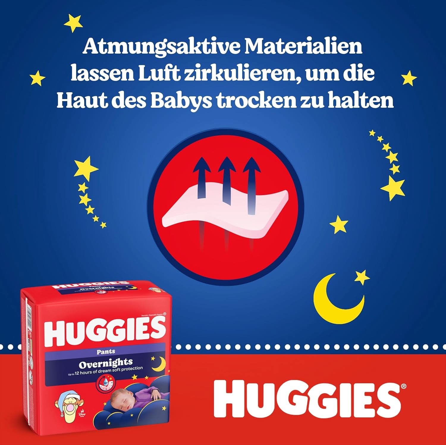Huggies Night Pants Taglia 4 (9-14 kg), Scatola Pannolini Mensili, 104 Pezzi Mamma e Bambino Naty Shop