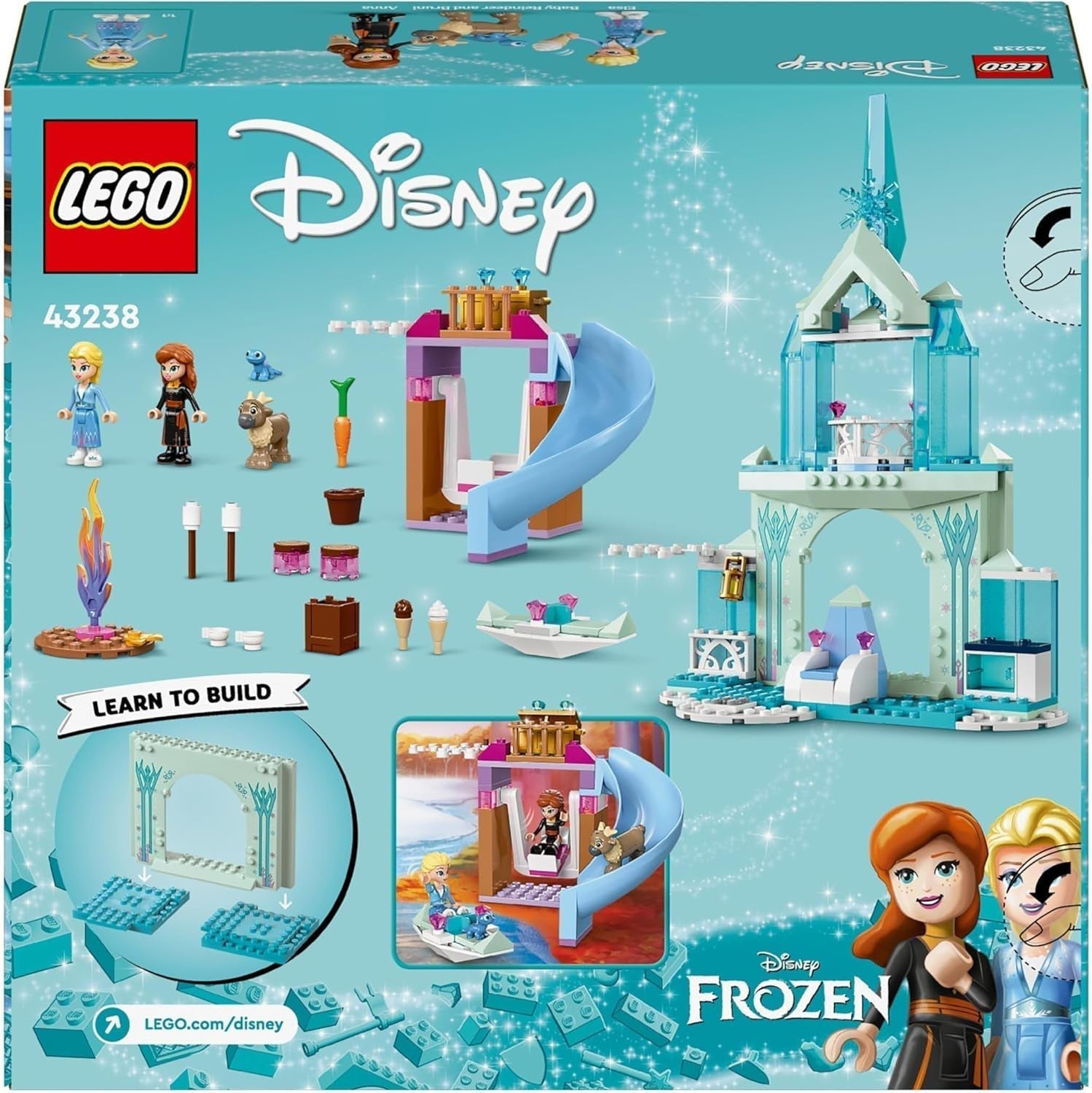 LEGO Disney Frozen Il Palazzo di Ghiaccio di Elsa, il Castello della Regina di Ghiaccio, la bambola della Principessa ELSA e Anna, più 2 personaggi di animali, fantastico regalo per bambine e bambini di 4 anni 43238 Set da costruzione Besuche den LEGO-Store