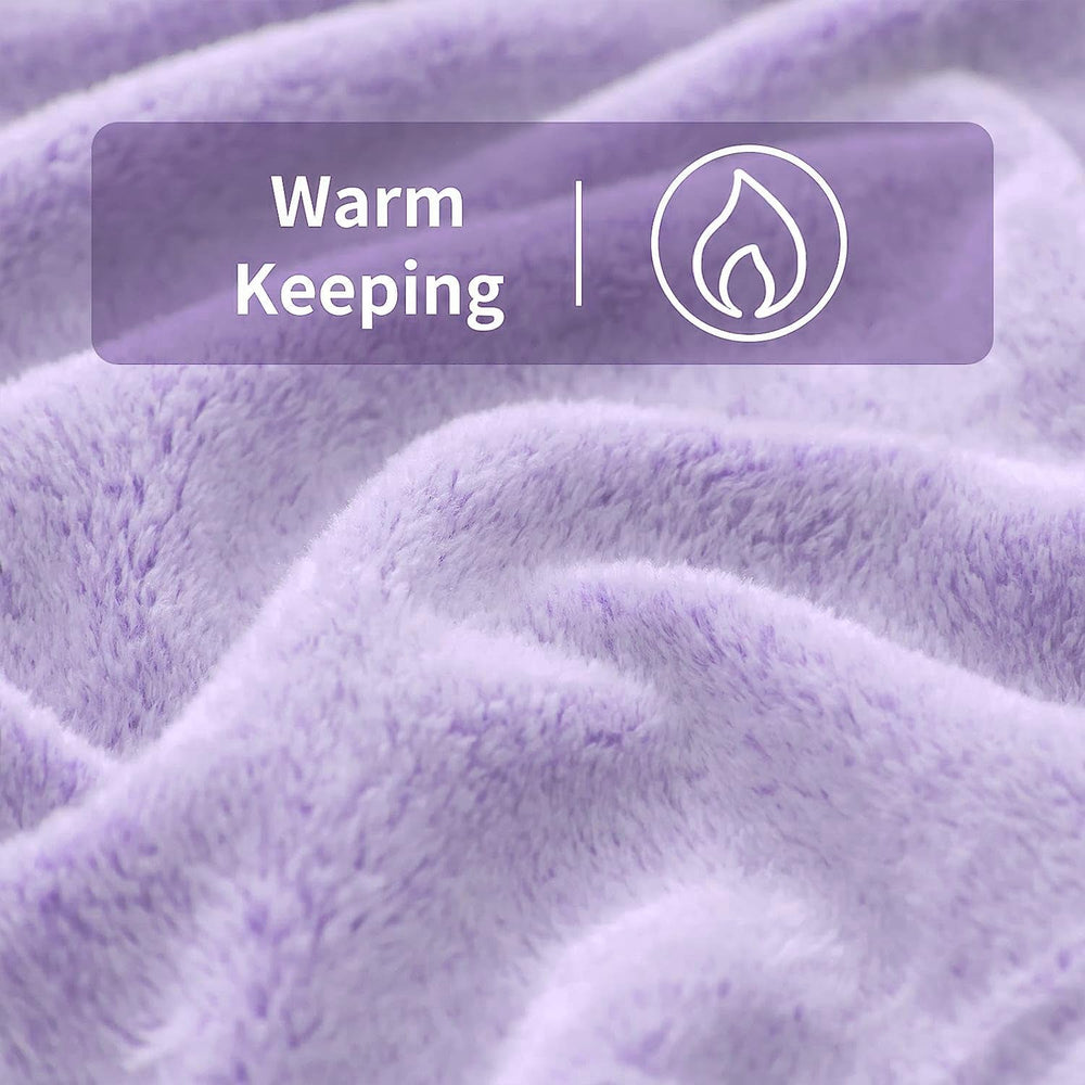 FY FIBER HOUSE plaid in pile flanella, coperta in microfibra con stampa ghepardo 3D, 228 X 274 cm, viola Piumini e trapunte Naty Shop