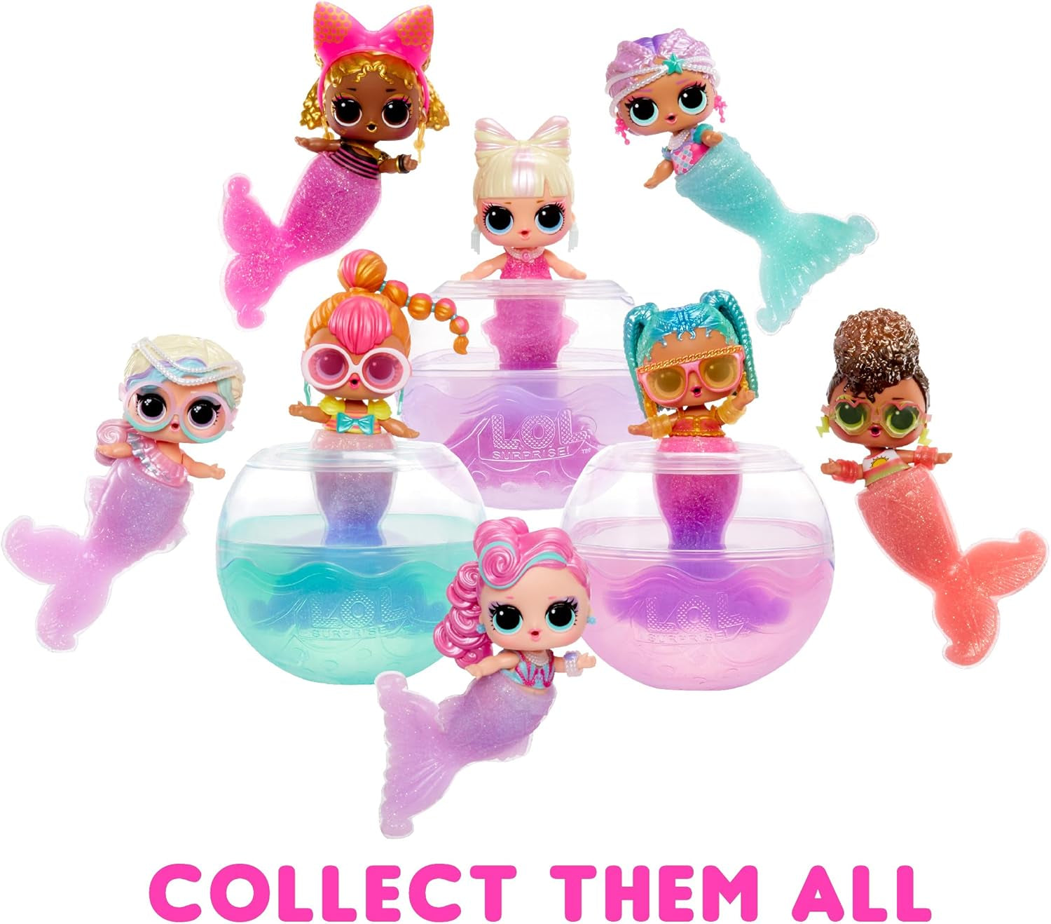 LOL Sorpresa! Sirene più piccole - Mini bambole alla moda con code che cambiano colore - Adatte per collezionisti, ragazze e ragazzi dai 4 anni in su Naty Shop Dolls