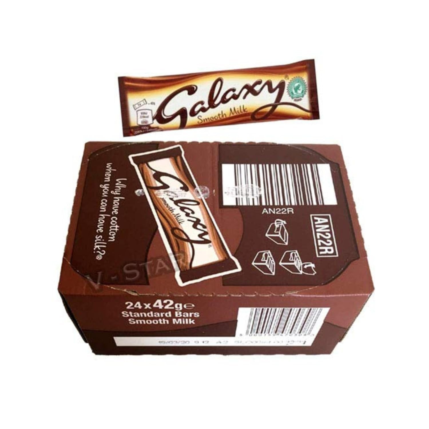 Tavoletta di cioccolato al latte - Confezione da 24 x 42g