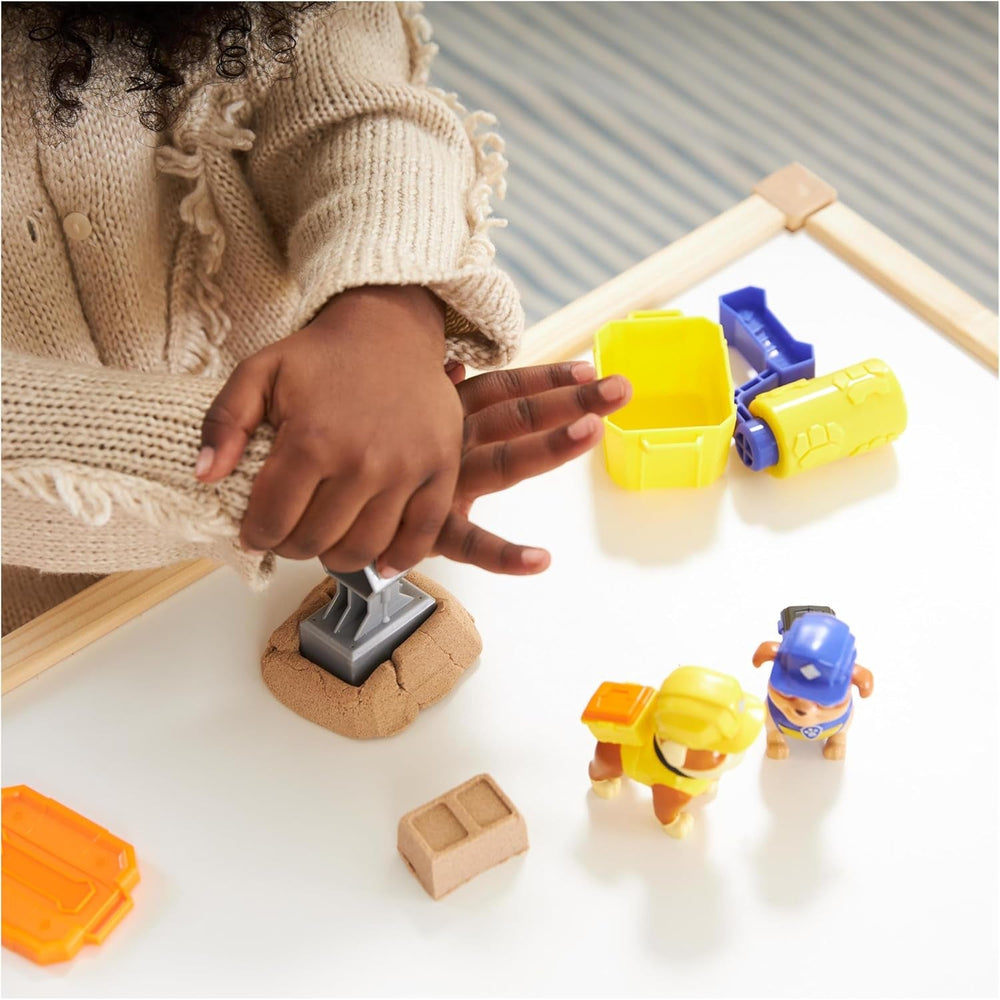Rubble & Crew - Set di action figure Rubble & Mix, 2 giocattoli da costruzione e sabbia da costruzione cinetica da 85G, giocattolo adatto per bambini dai 3 anni in su Action Figure Naty Shop