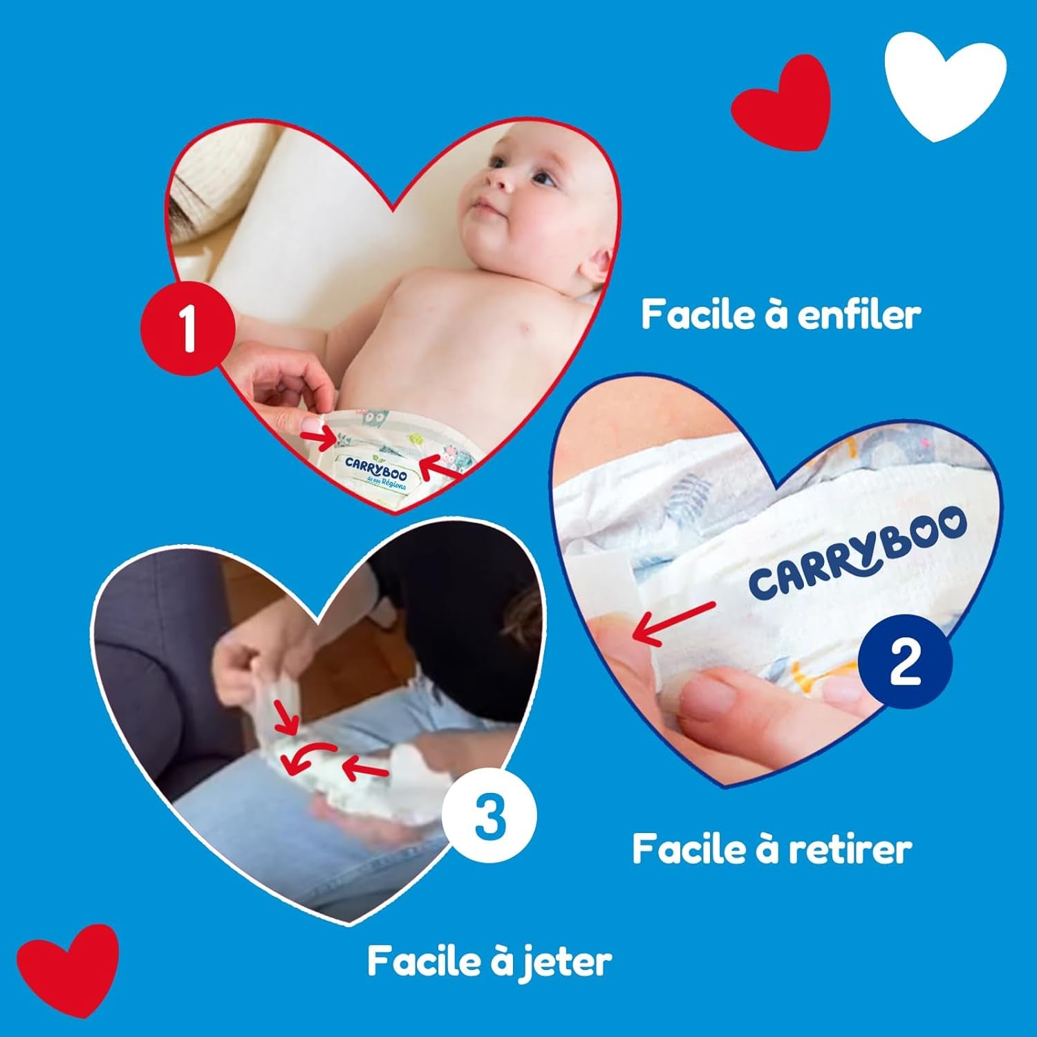 - Pannolini taglia 3 (4-9 kg) - sani e altamente assorbenti - a prova di perdite per 12 ore - senza sostanze indesiderate - prodotto in Francia - prezzo conveniente - 150 pannolini usa e getta