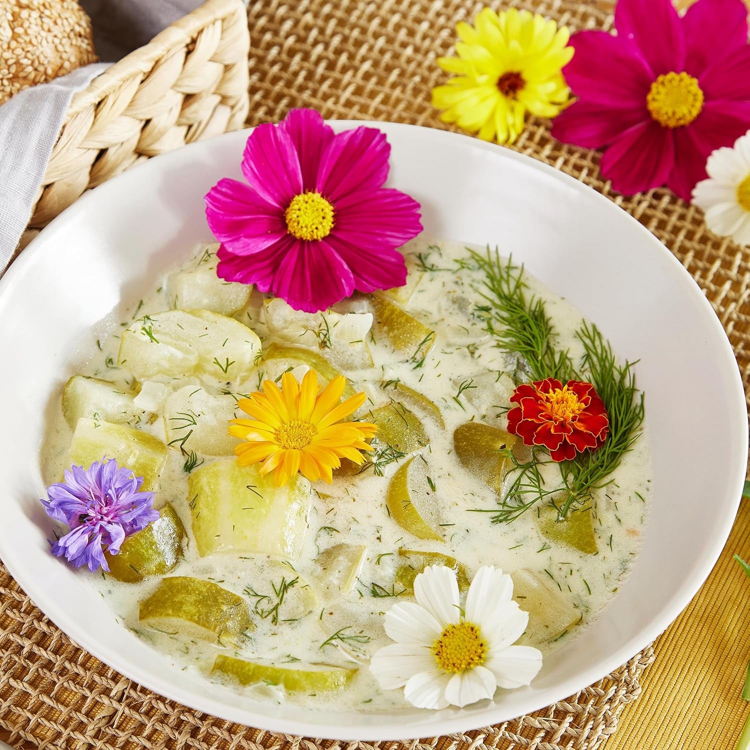 Semi di cosmo (chiazzato): semi di cosmo premium per 100 piante di cosmo in fiore – Semi di fiori commestibili – Semi di fiori colorati – Semi di fiori selvatici di OwnGrown