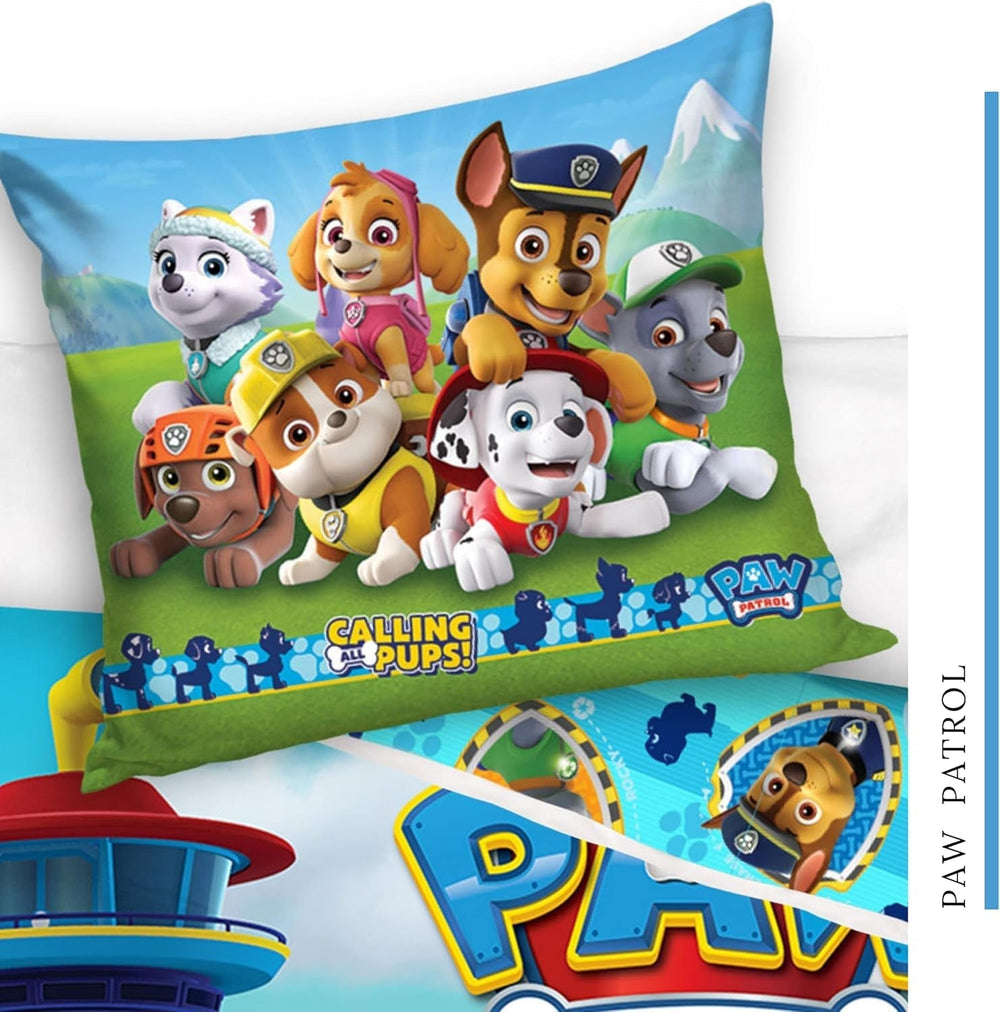 Bettbezug 100X135 40X60 Baumwolle · Compatibile con Paw Patrol Baby Kinderbettwäsche Für Mädchen und Jungen · 2 Teilig · 1 Kissenbezug 40X60 + 1 Bettbezug 100X135 Cm Naty Shop
