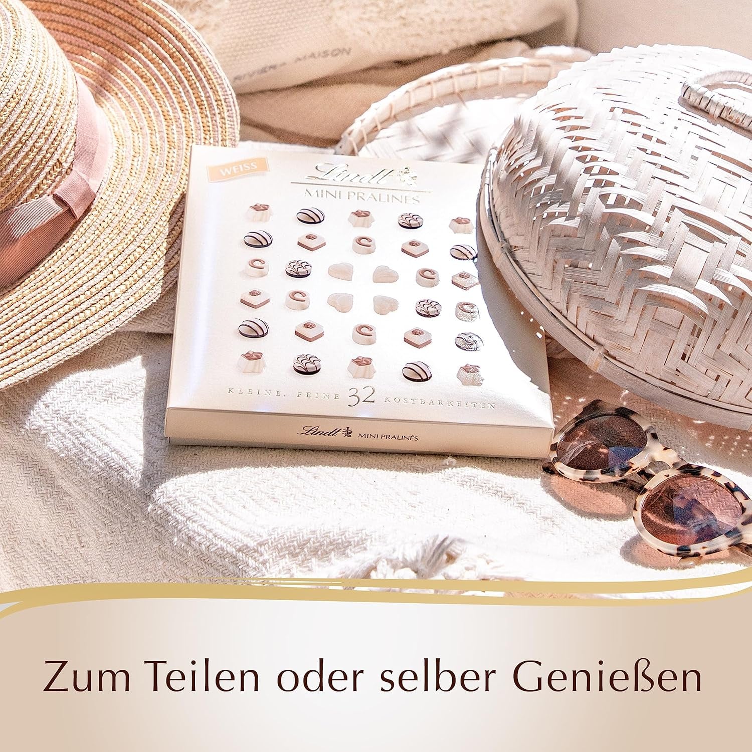 Cioccolato - Mini Praline Bianche | 90 g| Scatola con 18 praline in 6 deliziosi assortimenti | Regalo di cioccolato | Regalo al cioccolato (confezione da 3)