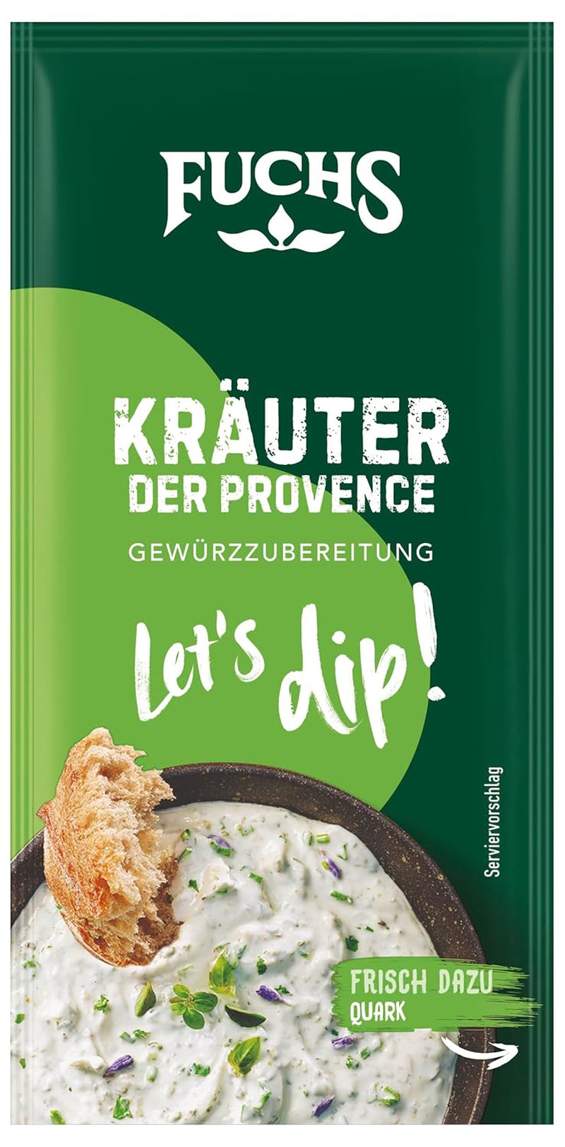 Fuchs Gewürze - Immergiamoci! Kräuter der Provence Gewürzzubereitung, Gewürz für Kräuterquarkdip, 7,5 g nella busta