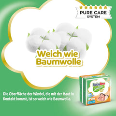 Pannolini per bambini sensibili, taglia 2, mini (3-6 kg), 192 pannolini