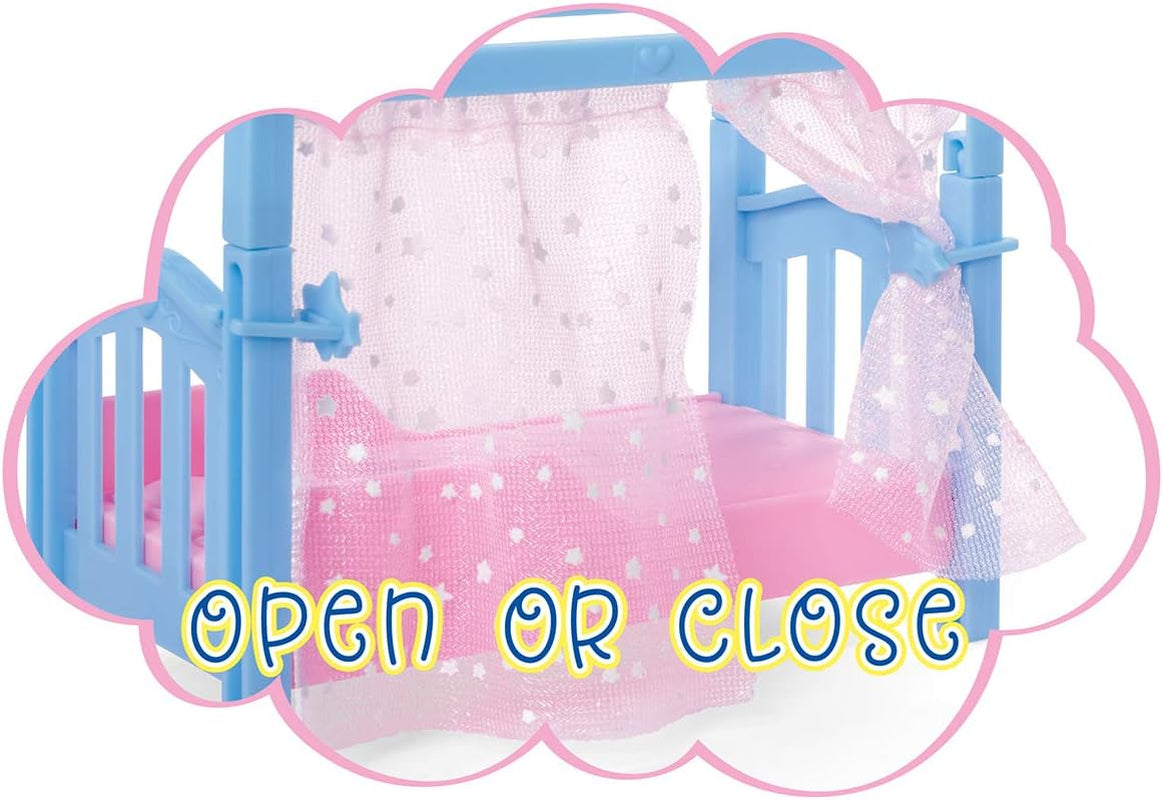 Simba Steffi Love Sweet Dreams / Păpușă cu bebeluș drăguț și pătuț / cu funcție de strălucire în întuneric / 12 piese / 29cm / Pentru copii cu vârsta de 3 ani și peste