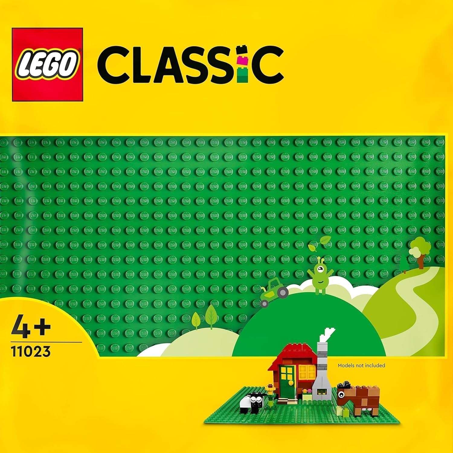 LEGO 11023 Piastra da costruzione classica verde, piastra di base quadrata con rientranze 32X32 come base per la costruzione e altri set LEGO Set da costruzione Besuche den LEGO-Store Single