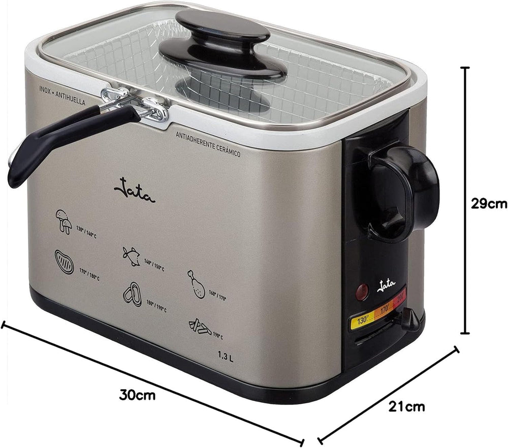 Tamaño FR326E - Friggitrice, 1000 Watt, 1,3 Litri Naty Shop Appliances