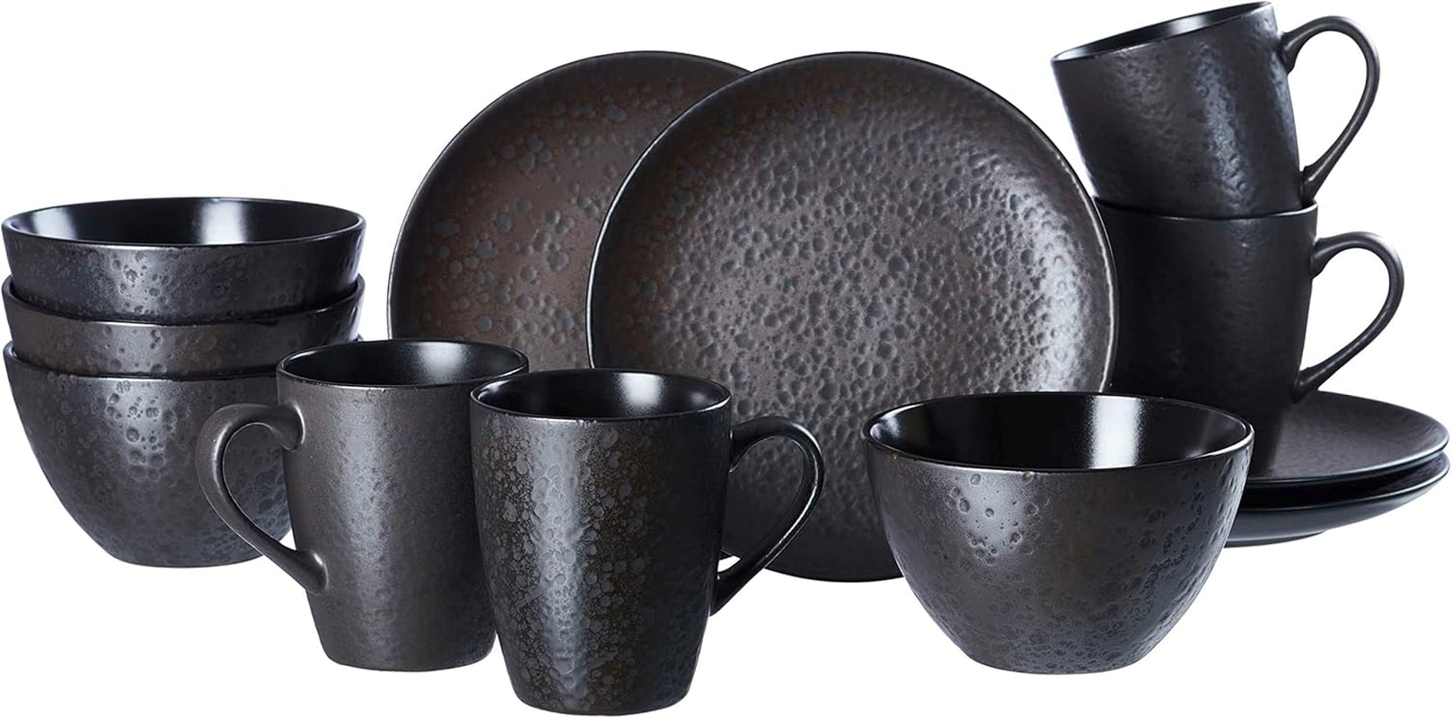 Ritzenhoff & Breker serviciu de masă Kitwe, 8-piese Seturi vesela masa Naty Shop Negru Serviciu mic dejun