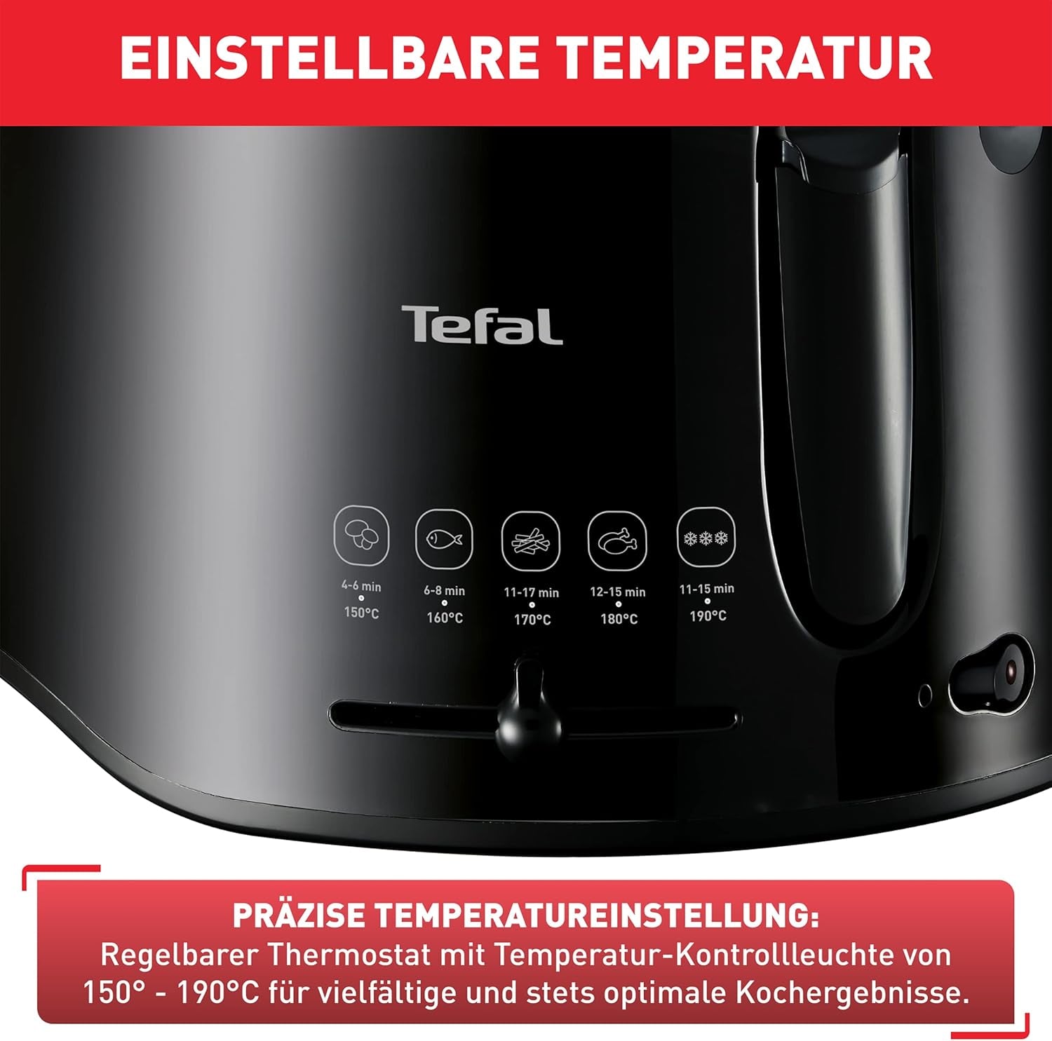 Friggitrice Tefal Maxi Fry, Tecnologia Cool Wall, 1,2 Kg, termostato regolabile Elettrodomestici Naty Shop