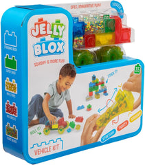 Jelly BLOX - Vehicle Kit, Bauspielzeug ab 2 Jahren, mit 35 Sensorische Bausteine, Konstruktion Spielzeug für Kinder, Sensory Play mit Spielsteinen