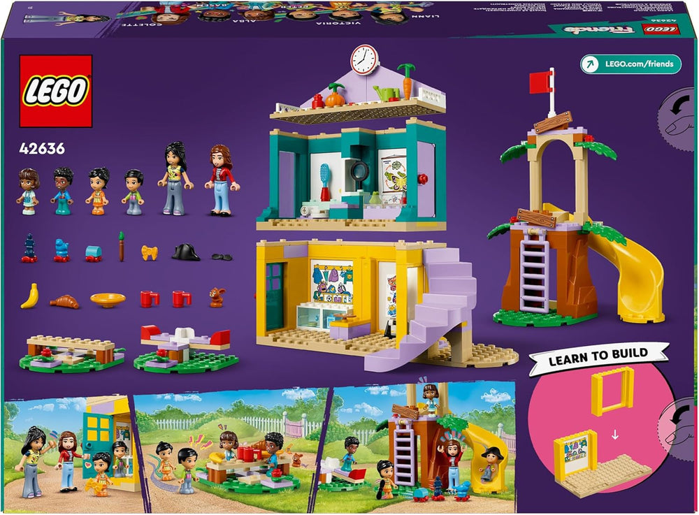 LEGO Friends Heartlake City Set da gioco per l'asilo per ragazze e ragazzi di 4 anni Gioco di ruolo creativo con 2 personaggi e 4 micro personaggi Giocattolo per lo sviluppo sociale 42636 Set di costruzione Besuche den LEGO-Store