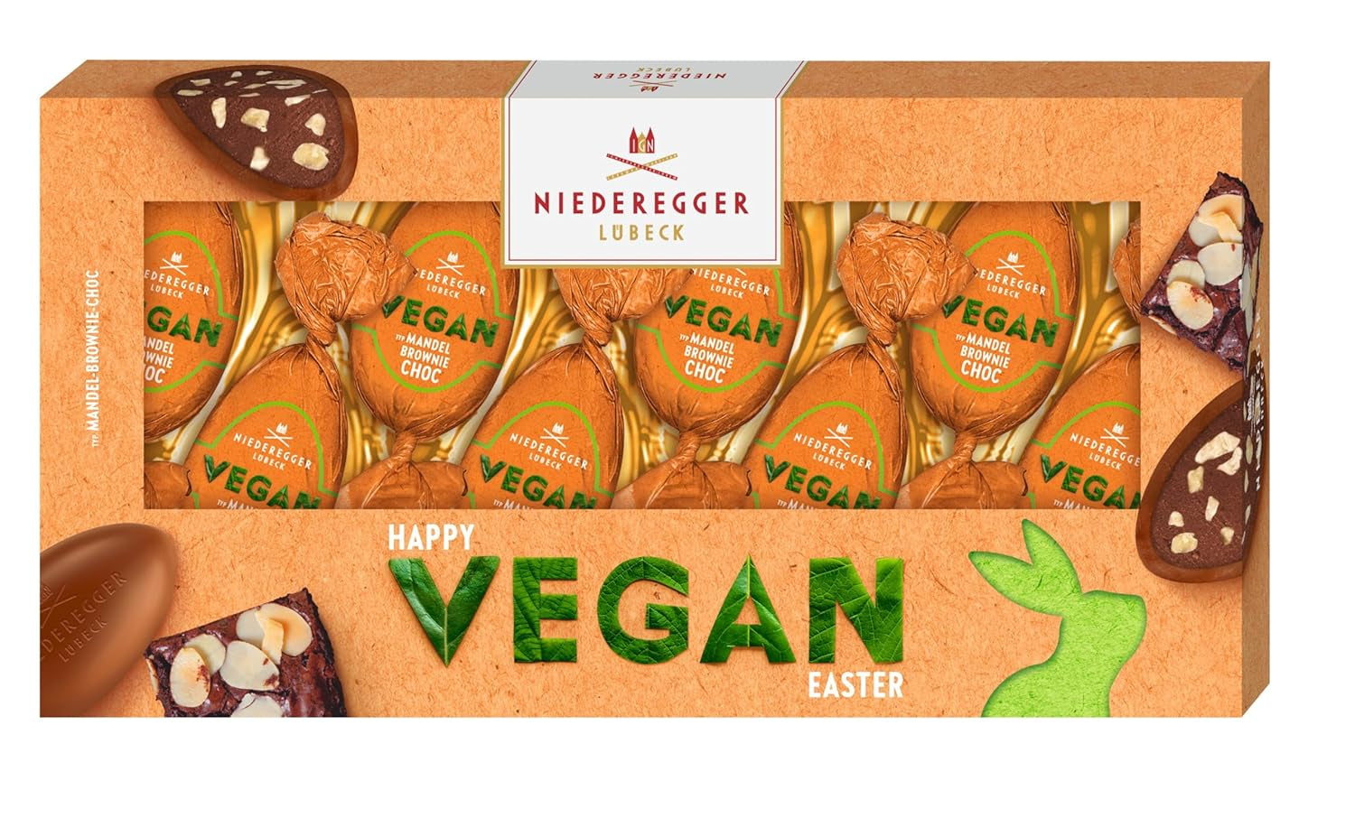 Niederegger Brownie Vegano con Mandorle e Uova di Cioccolato 100g