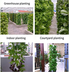 Torre idroponica, sistema acquaponico a cera a 15 livelli e 45 fori, kit di coltivazione aeroponica da giardino wireless per erbe, frutta e verdura con pompa di idratazione, adattatori, vasi in rete