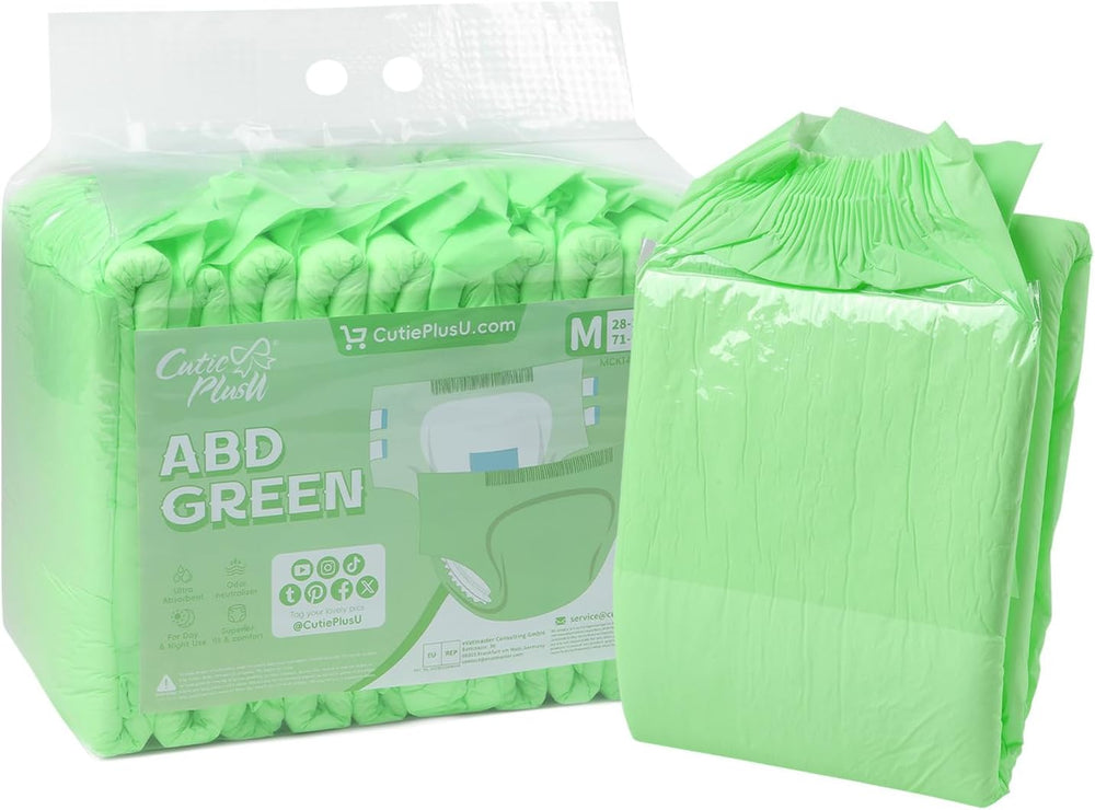 CutiePlusU Pannolini per adulti, confezione da 10 mutandine per incontinenza usa e getta con passanti per donne e uomini, massima assorbenza durante la notte - Bianco (taglia media 71-96 cm)