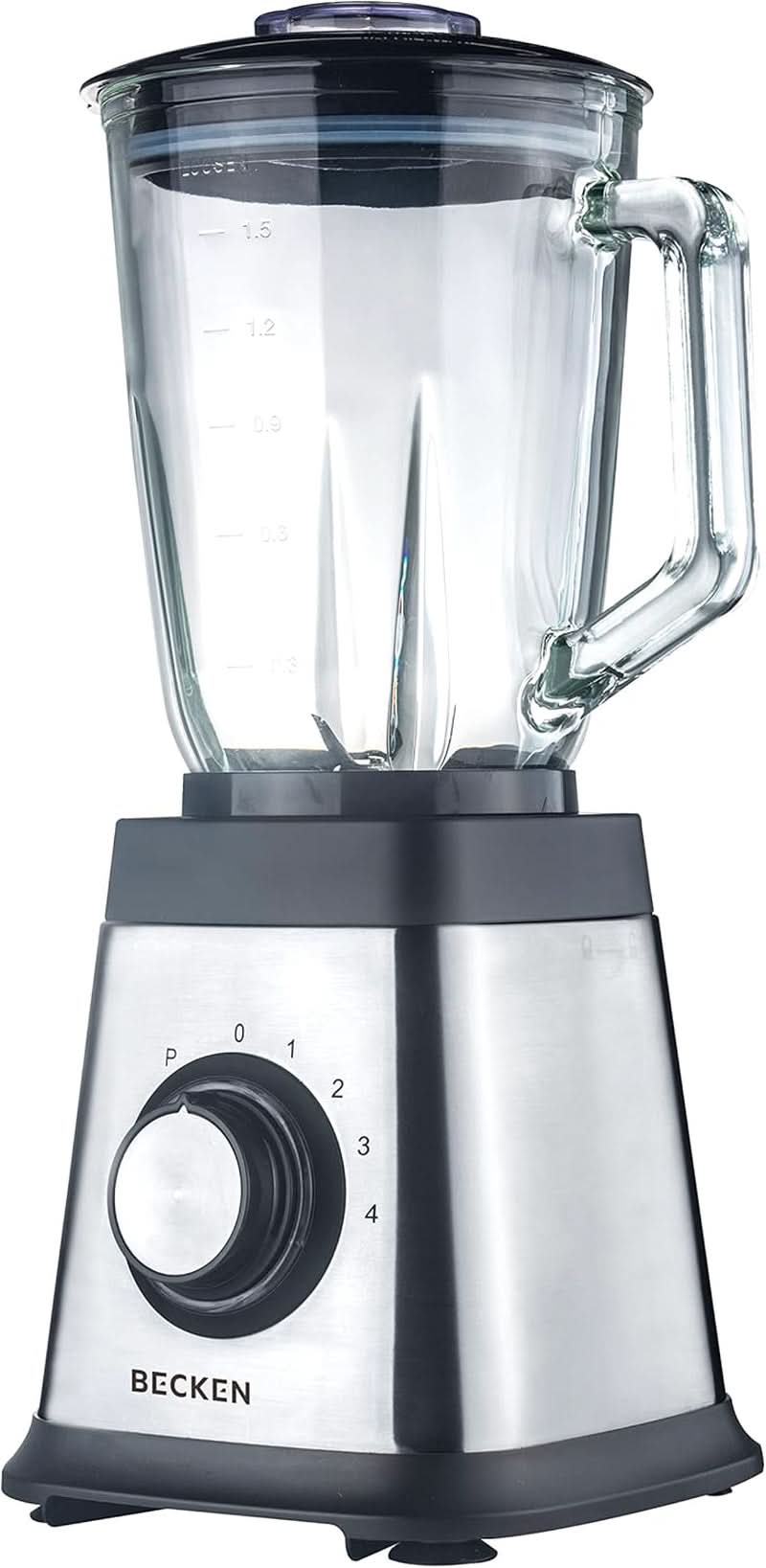 Miscelatore Aus Glas, 1,5 L, 1000 W, Edelstahl Mamma e Bambino Naty Shop