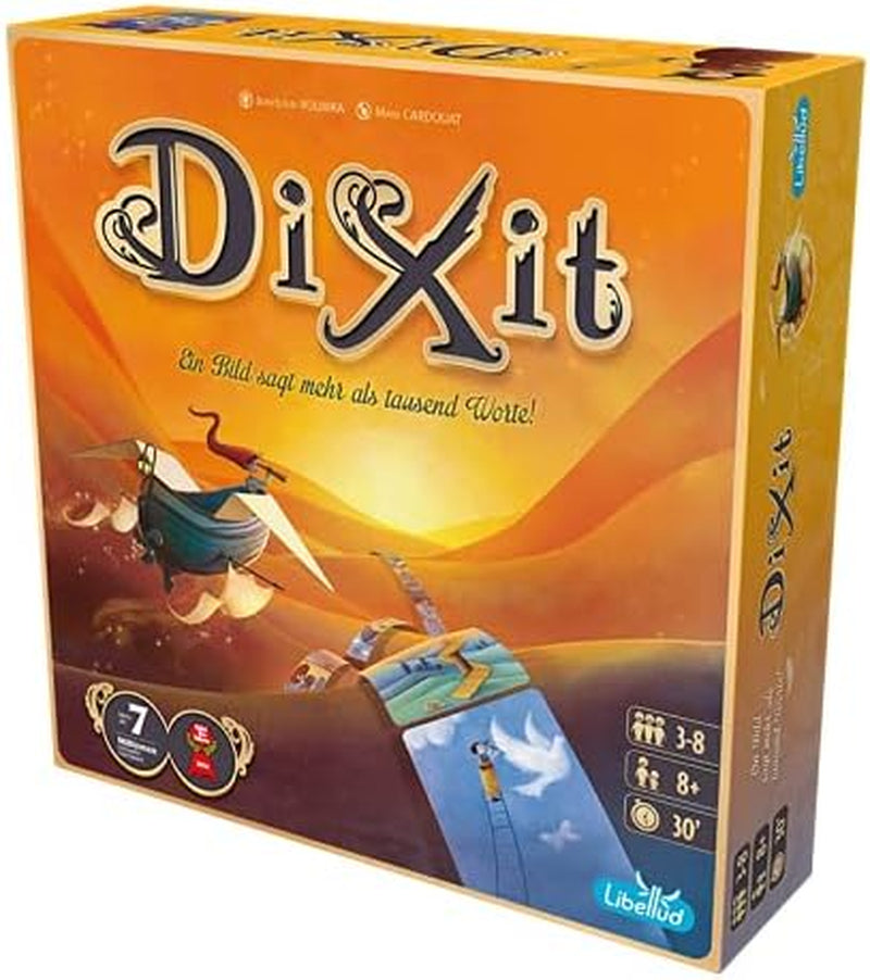 Asmodee, Dixit, Versione tedesca, Gioco base, Un'immagine vale più di mille parole, Gioco creativo per famiglie per 3-8 giocatori dagli 8 anni in su, Gioco dell'anno 2010 con 30 minuti di riproduzione