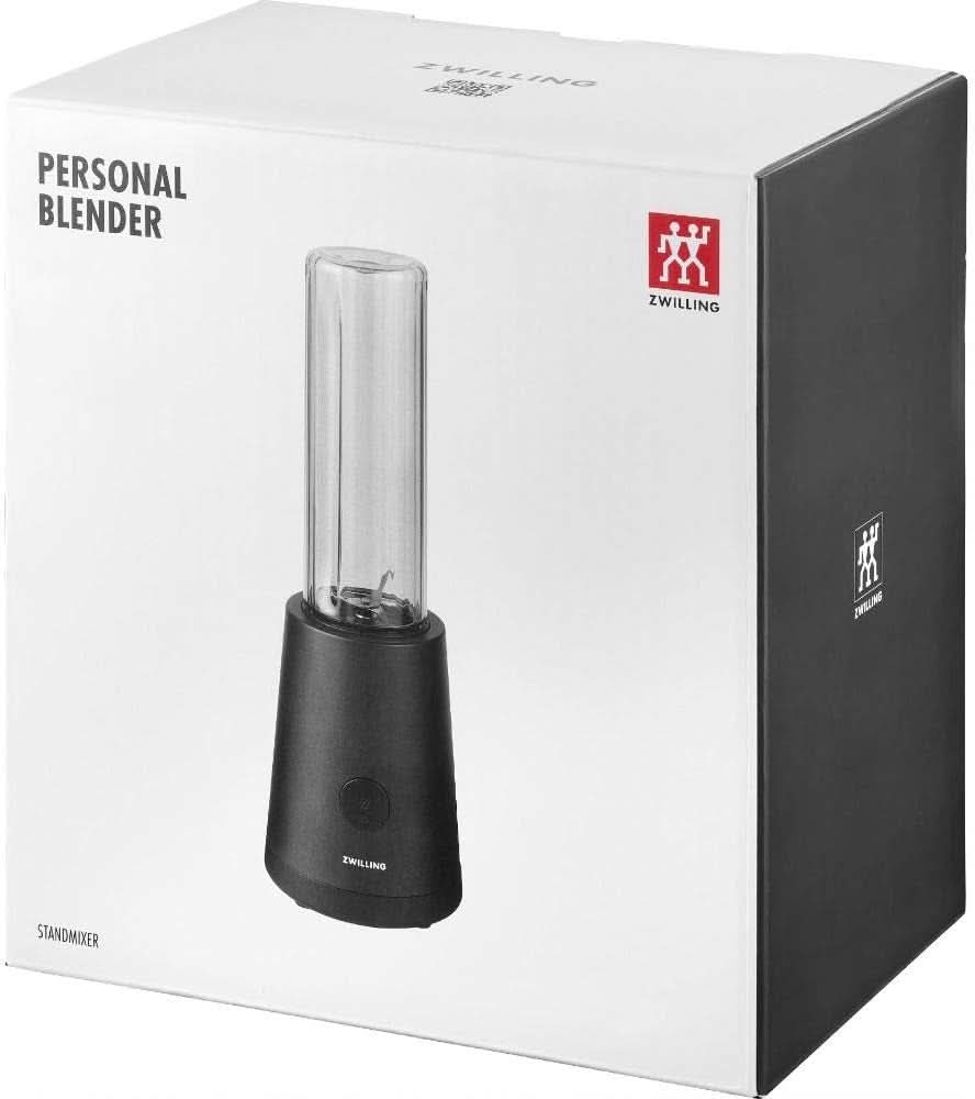 ZWILLING Robot da cucina, Smoothie Maker, Inkl. Trinkflasche Mit Verschluss, 600 Ml, 300 Watt, Edelstahl/Kunststoff, Schwarz Kitchen Naty Shop