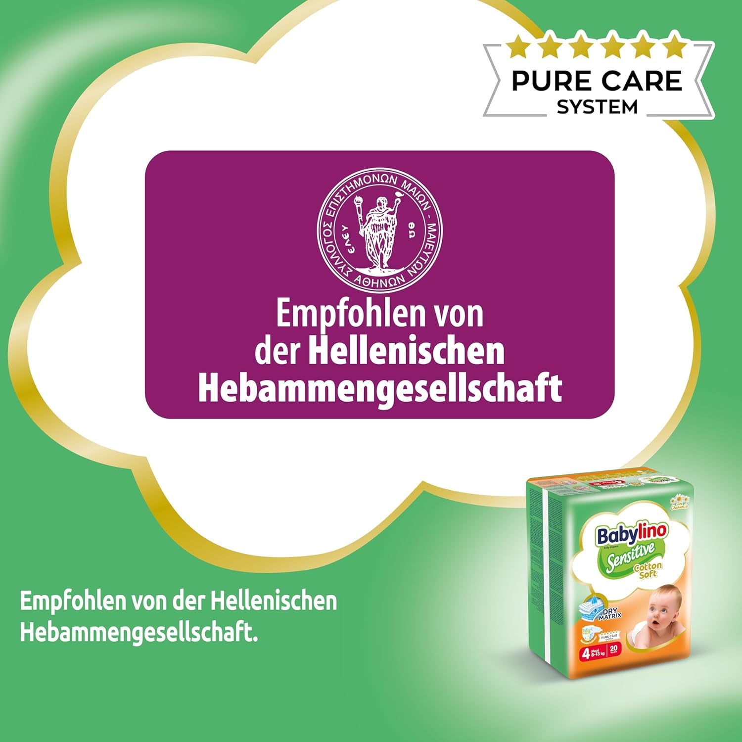 Pannolini per bambini Sensitive taglia 4, Maxi (8-13 kg), 20 pezzi