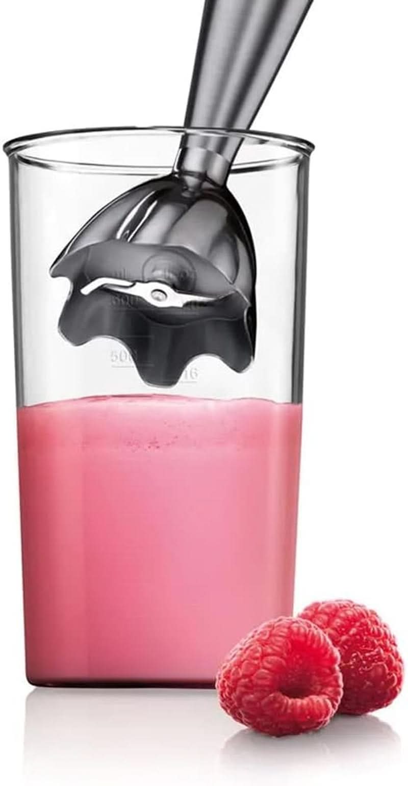 Braun Stabmixer MQ 3000 Smoothie+ – Multiquick 3 Pürieristab Mit Edelstahl Mixfuß, 700 Watt, Inkl 600 Ml Mixbecher, Weiß/Blau Kitchen Naty Shop