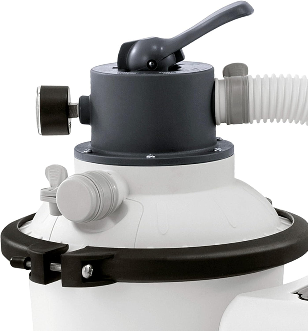 Pompa filtro a sabbia Intex 26642 Krystal Clear con RCD, portata acqua 3500 l/h, portata sistema 2000 l/h, plastica, bianco