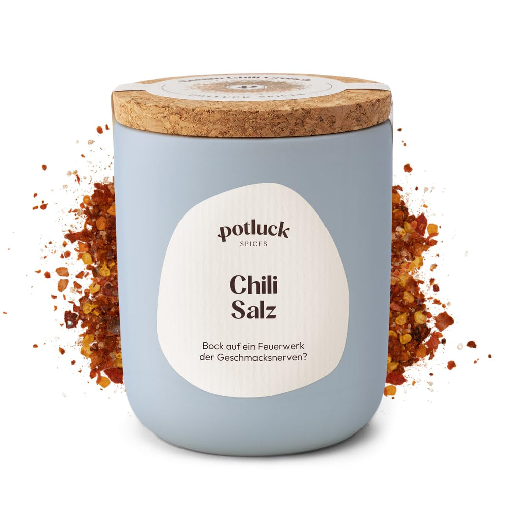 Potluck | Fleur de Sel handgeschöpft | Meersalz im Keramiktopf | 80g| Vegano, senza glutine e con ingredienti naturali