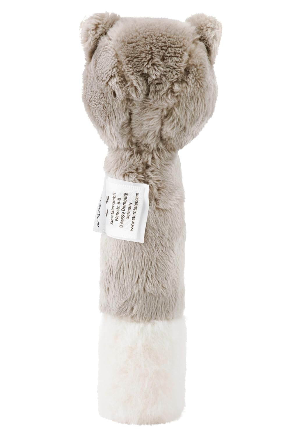 Sterntaler baby squeaker cat Lilly - Jucărie pentru copii din fleece moale - Jucărie de prindere pentru copii - Primele încercări de prindere și joc, gri Jucarii Bebe Naty Shop