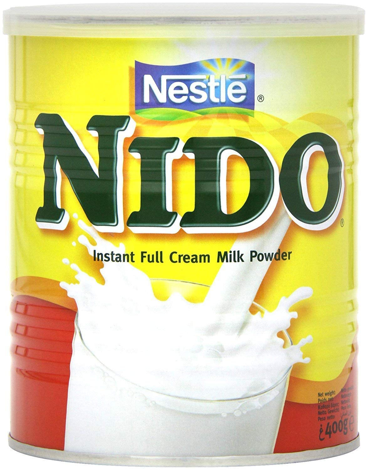 Nestle Nido Vollmilchpulver – Crema istantanea per caffè e tè con vitamine e sostanze minerali e senza contenitori o colori - Dose da 400 g