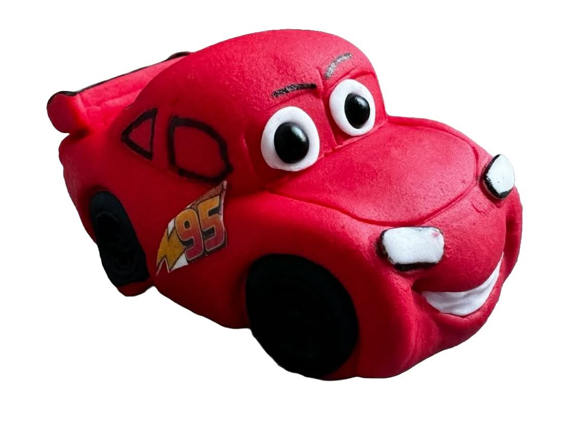 Decoratiune comestibila din zahar, Fulger McQueen Decoratiuni din Pasta de Zahar Nati Shop