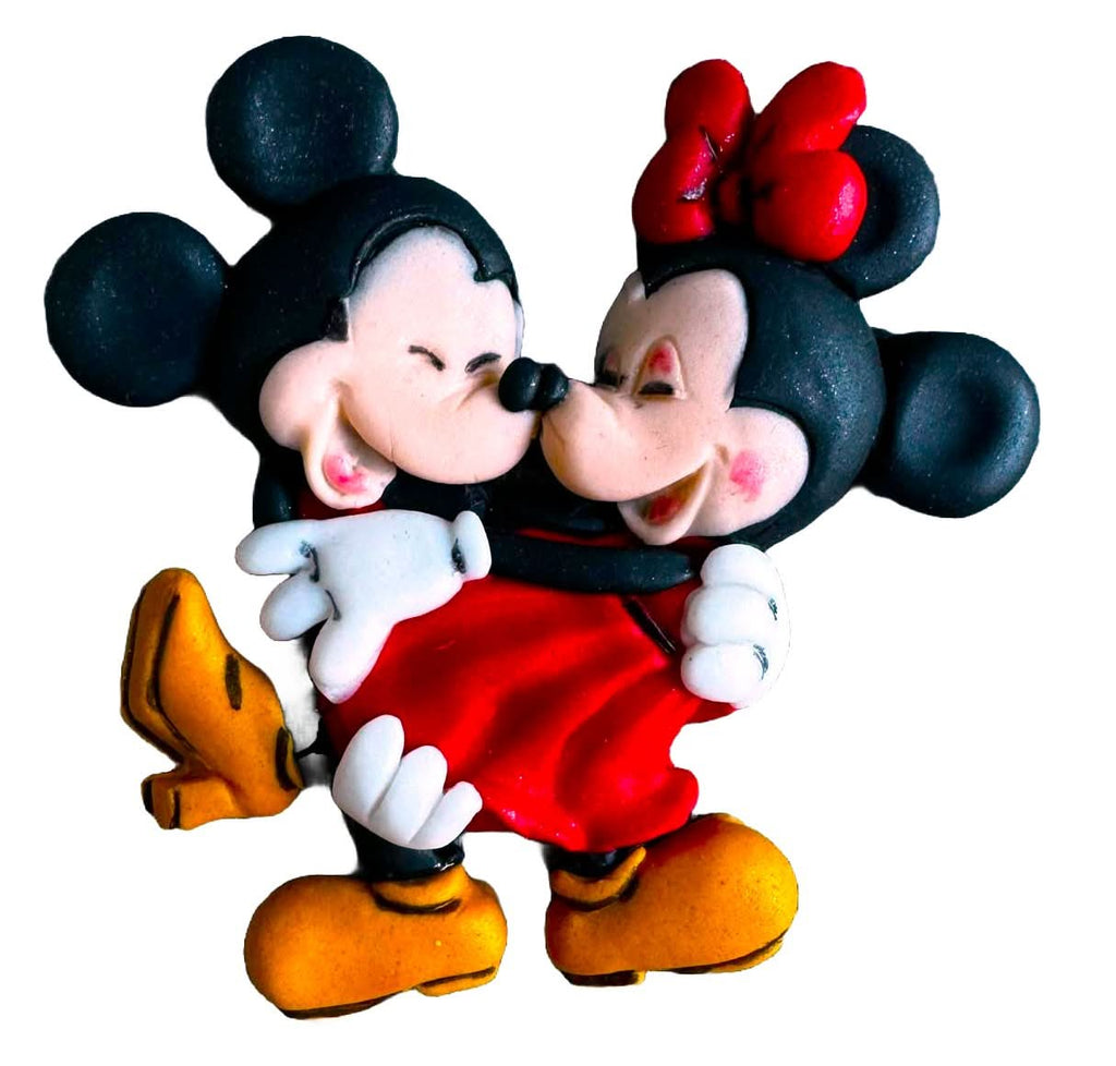 Decoratiune comestibila din zahar, Mickey si Minnie Mouse Decoratiuni din Pasta de Zahar Nati Shop
