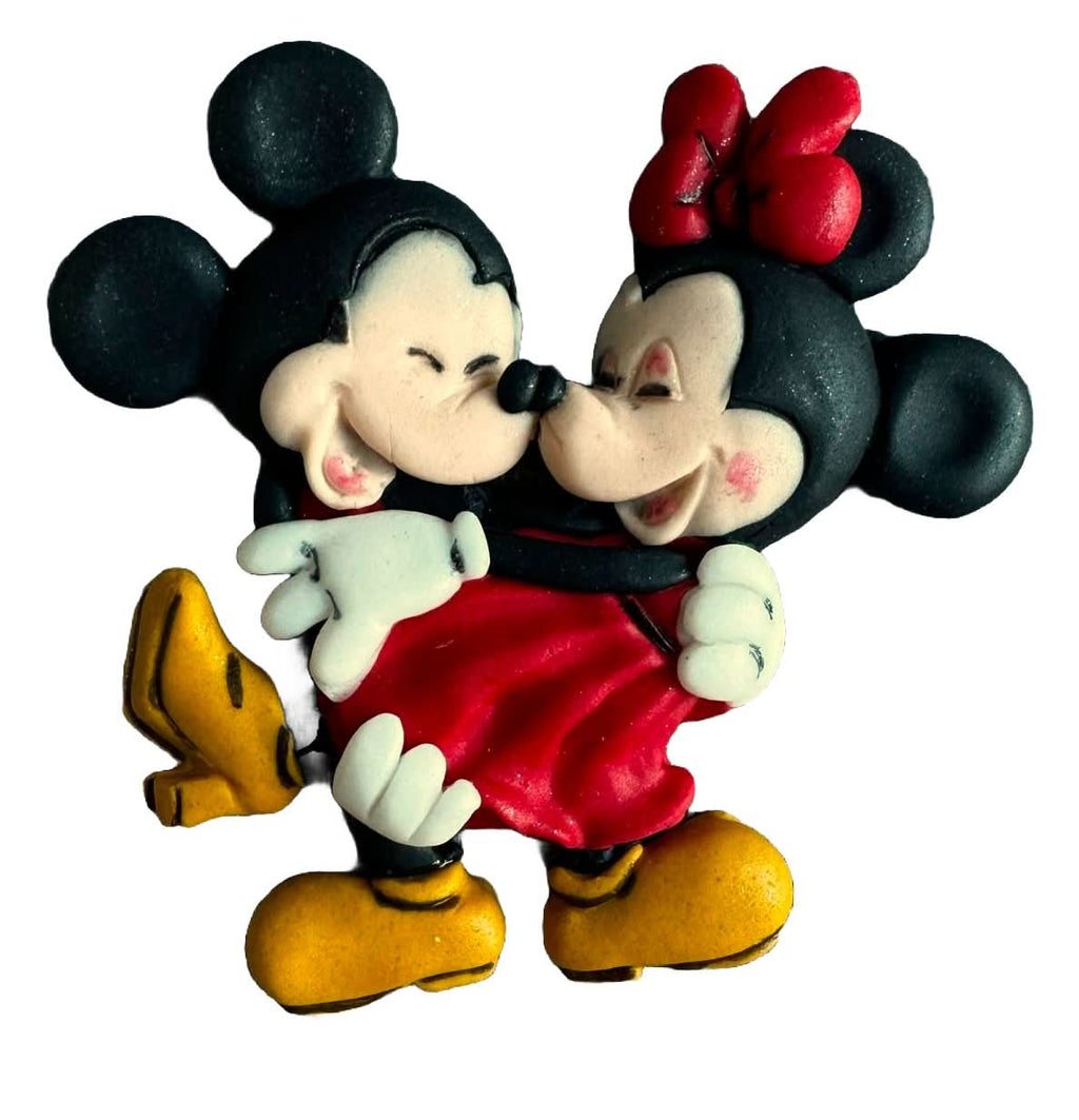 Decoratiune comestibila din zahar, Mickey si Minnie Mouse Decoratiuni din Pasta de Zahar Nati Shop