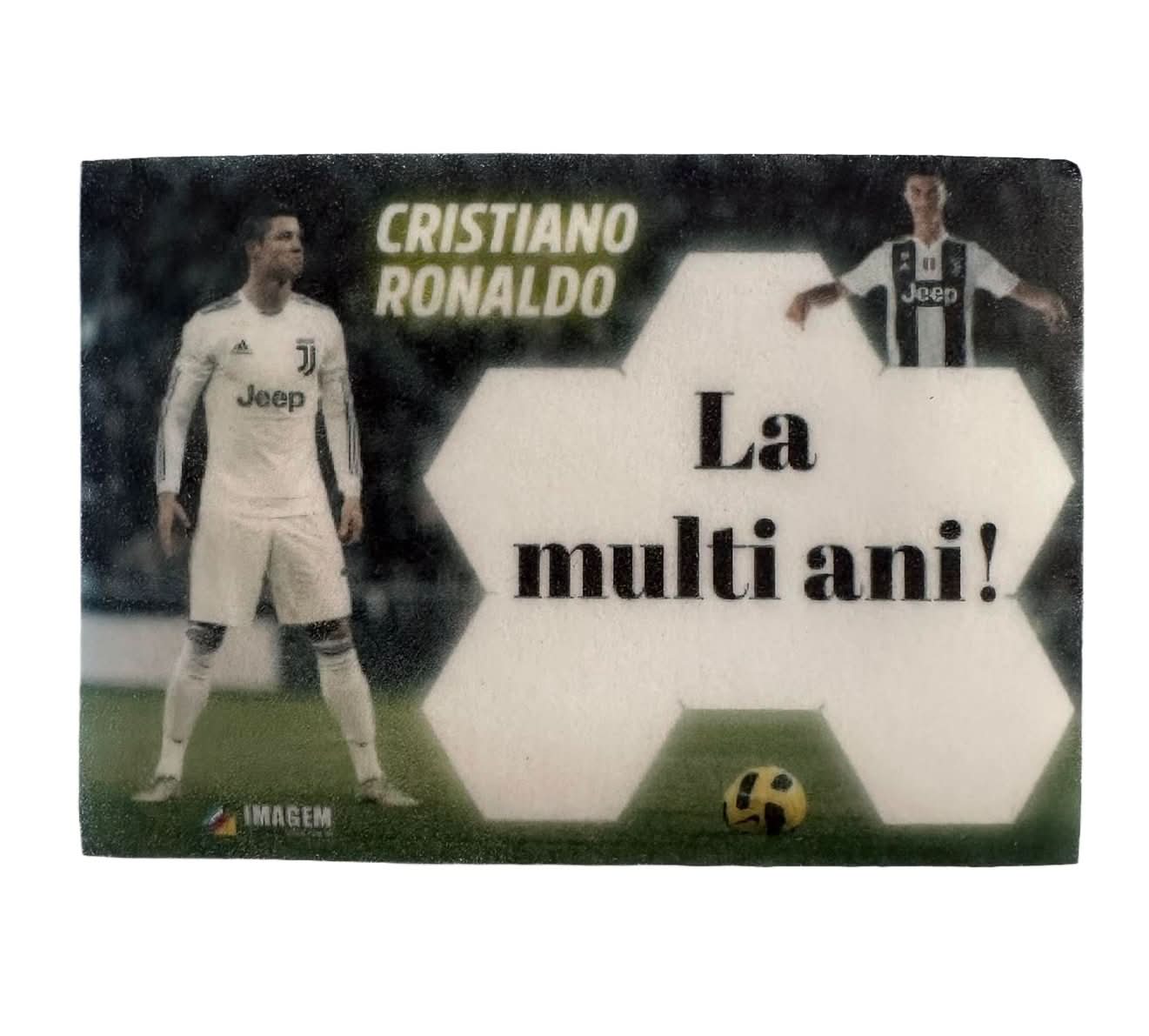 Decoratiune comestibila din zahar, Ronaldo - "La multi ani!" Nati Shop