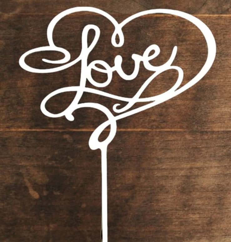 Decoratiune necomestibila din lemn, LOVE Nati Shop