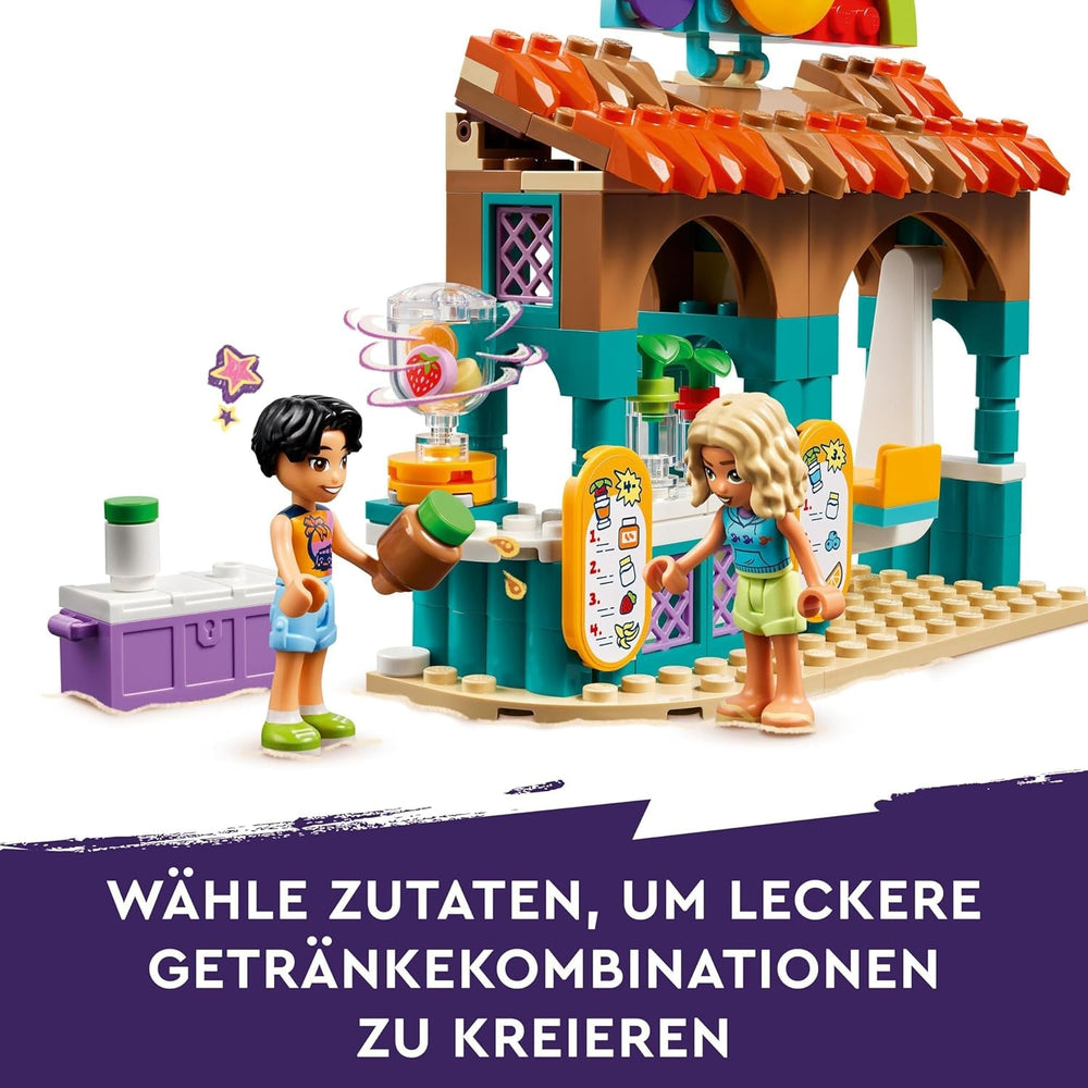 LEGO Friends Stand di frullato in spiaggia Set da gioco per giochi di ruolo Idea regalo per ragazze e ragazzi di 6 anni con personaggi di gioco Tartaruga e accessori Giocattolo per lo sviluppo sociale 42625 Set da costruzione Besuche den LEGO-Store
