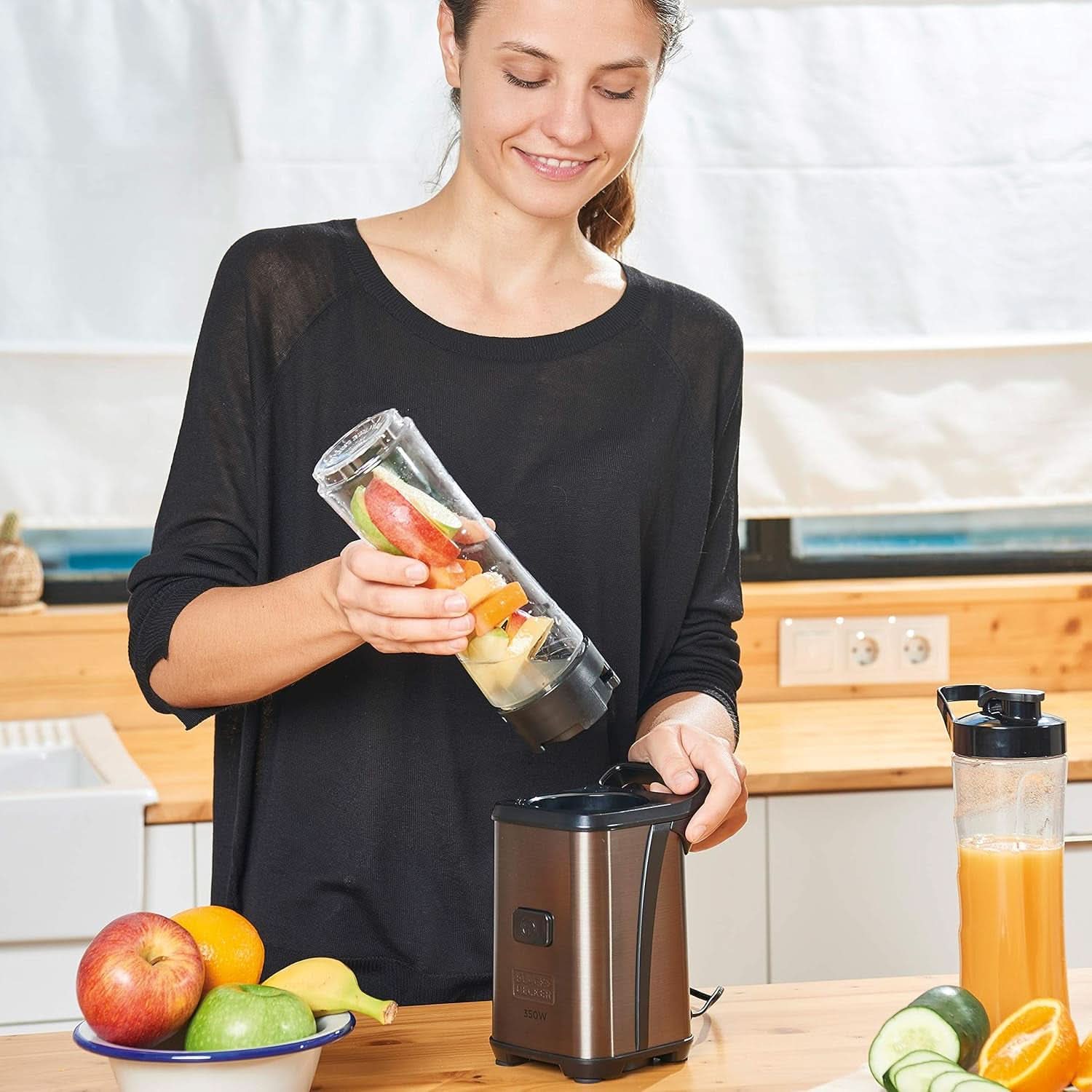 Robot da cucina Black & Decker + Decker, funzione Pulse, ciotola in plastica da 1,5 L, lame a 4 tagli in acciaio inossidabile Mamma e Bambino Naty Shop