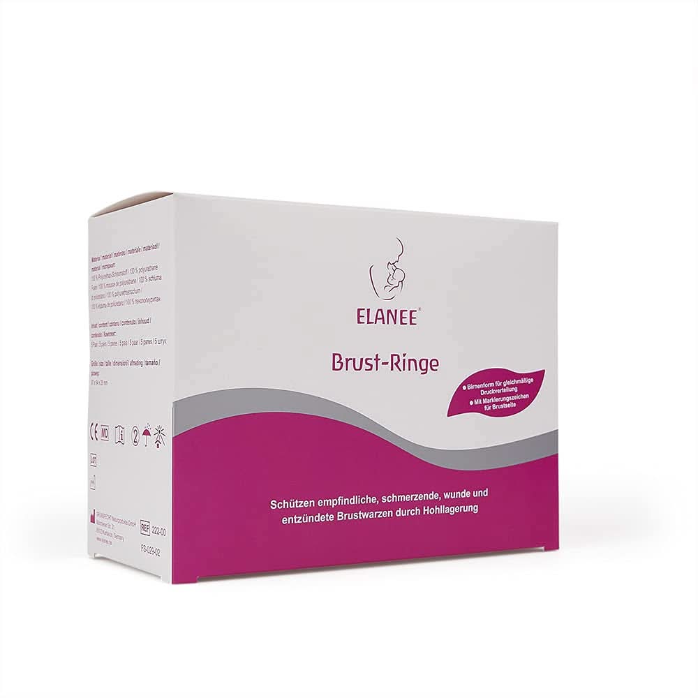 ELANEE Brust-Ringe, Schutz Der Brustwarze Bh-Kontakt Durch Hohllagerung, Ideal Bei Wunden, Entzündeten Brustwarzen Durch Stillen, 10 Stück (222-00) Accessori Alimentazione e Allattamento Bebe Naty Shop