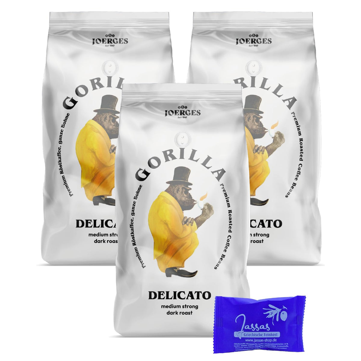 Gorilla Espresso Delicato 3x 1000g Joerges + Jassas Gebäck | Kaffee