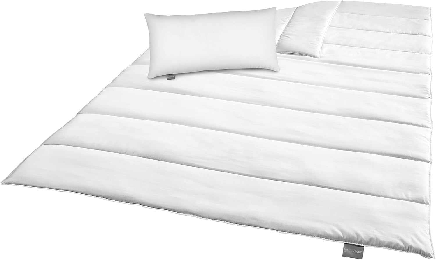 Set biancheria da letto Traumnacht Green - Piumino per tutte le stagioni 135X200 Cm + cuscino 80X80 Cm, resistente con rivestimento in microfibra, prodotto secondo lo standard di qualità tedesco. Piumini e trapunte Naty Shop Set biancheria da letto per tutte le stagioni (coperta + cuscino 40X80) 135 X 200