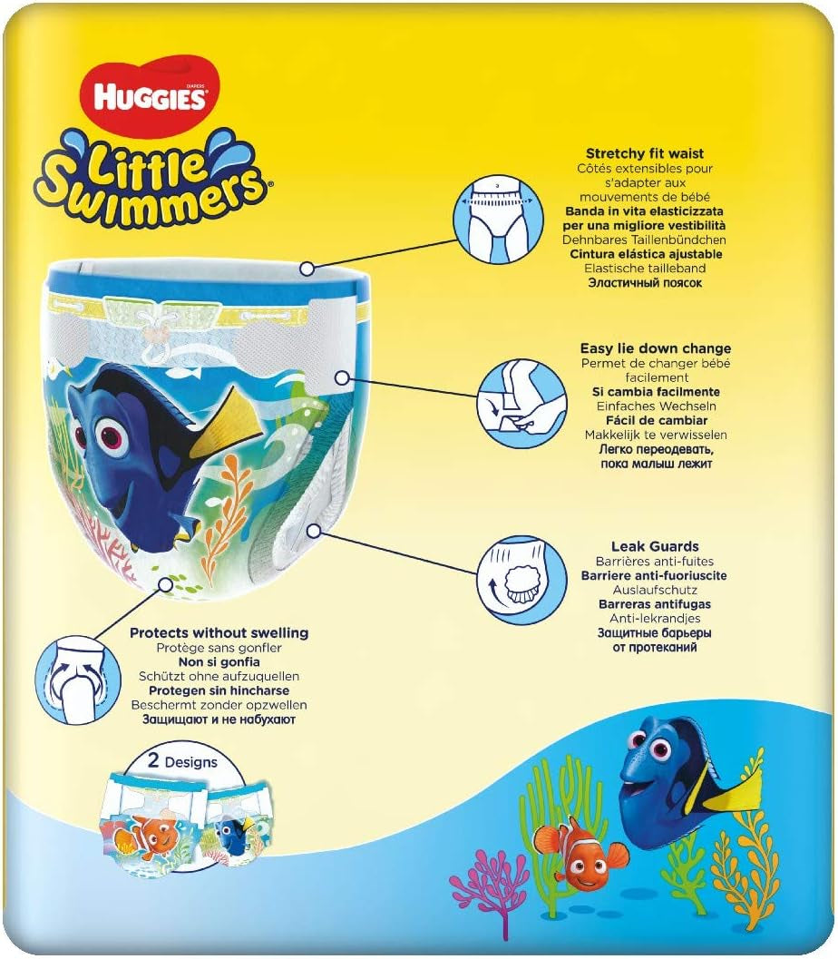 Pannolini da bagno usa e getta Huggies Little Swimmers Taglia 2-3 - 36 Panty Total